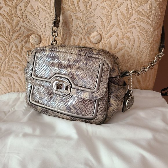 Coach Python Leather Cross Body Bag - Picture 2 of 4